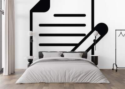 Check this beautifully design icon of agreement document in trendy style Wall mural