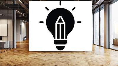 Download this premium vector of creative writing, creative idea icon Wall mural