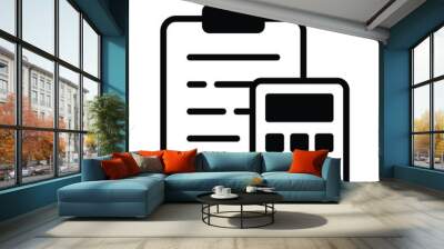 Financial plan icon in modern style, business accounting vector Wall mural