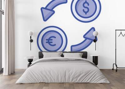 Get this amazing currency exchange vector design, editable icon Wall mural