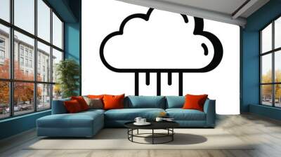 Get this creative icon of cloud network in trendy style Wall mural