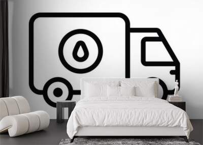 Icon of milk truck in modern style, premium vector Wall mural