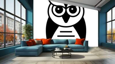 Owl, animal, cute owl icon in modern style for website mobile logo app UI design. simple vector icon.  Wall mural