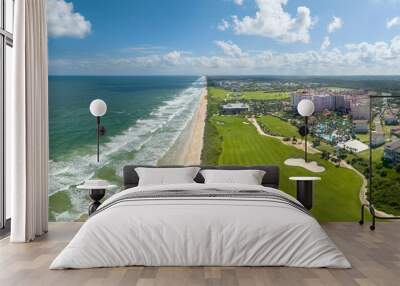 Aerial view of Palm Coast, Florida. September 2022 Wall mural