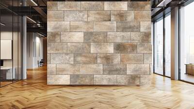 stone wall texture, natural beige brown brick wall background, exterior rustic finish ceramic wall tiles, fireplace interior design, random floor tiles blocks, paving garden and parking area Wall mural