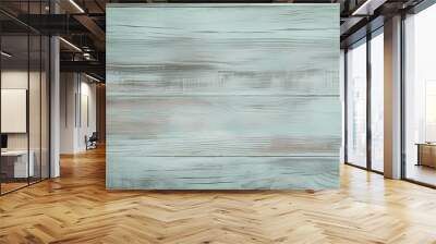 Subtle mint green vintage wooden texture, creating a calming and minimalist visual. Wall mural