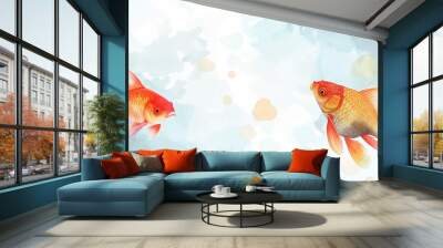 goldfish in aquarium Wall mural