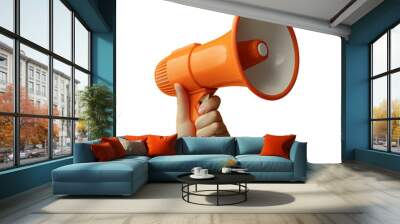 megaphone isolated on white background Wall mural