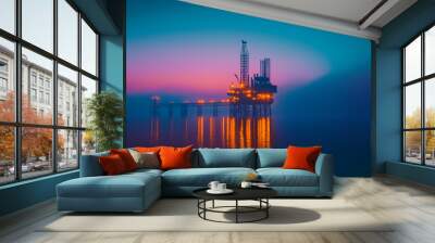 natural gas production area, liquid gas, energy production and distribution Wall mural