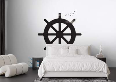 World Maritime Day, Maritime creative concept for social media banner, poster, vector illustration Wall mural