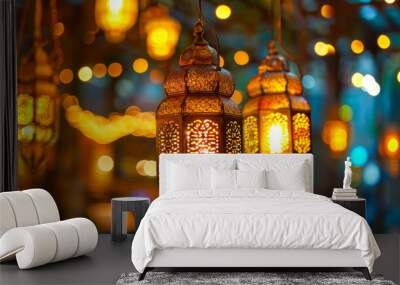 Muslim Hanging Golden Lantern
 Wall mural