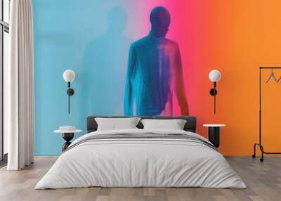 Person's Heat Map in Thermographic View Wall mural