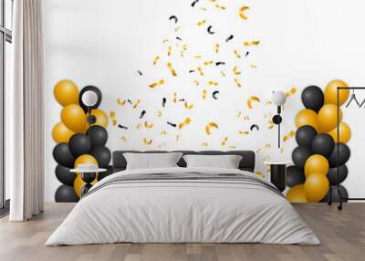 Black And Yellow Black Friday Balloon Decoration Wall mural