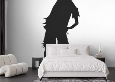 Halloween Zombie Silhouette Illustration Wall mural