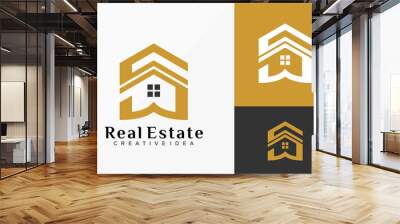 Letter S Real Estate Logo Vector Design. Abstract emblem, designs concept, logos, logotype element for template. Wall mural