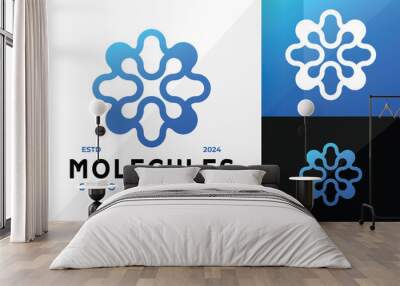 Letter X Molecule Logo Icon Vector Design. Creative simple logos designs illustration Wall mural