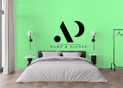 AP PA abstract vector logo monogram template Wall mural