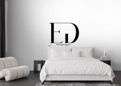 ED DE E D abstract vector logo monogram template Wall mural