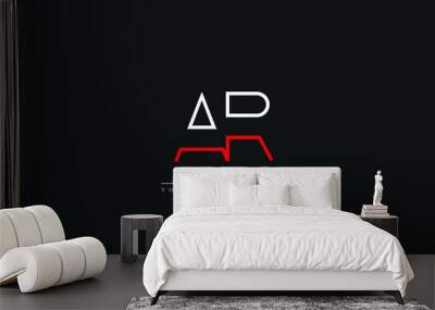 Letter Logo Design with Creative Modern Trendy Typography AR RA A R Wall mural