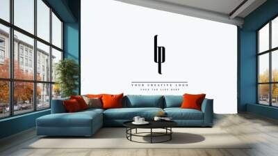 Letter Logo Design with Creative Modern Trendy Typography  bp pb b p Wall mural