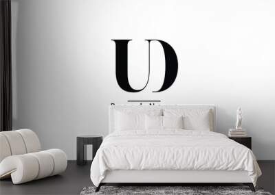 UD DU U D abstract vector logo monogram template Wall mural