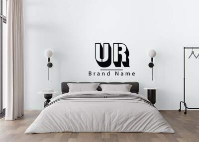 UR RU U R abstract vector logo monogram template Wall mural