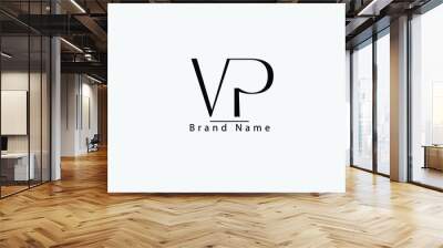 VP PV V P abstract vector logo monogram template Wall mural