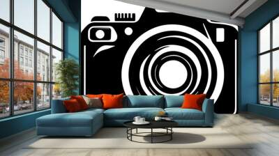 Camera or photography icon isolated on white background Wall mural