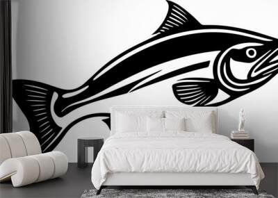 Fish icon isolated on white background  Wall mural