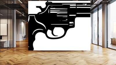 Gun or pistol icon isolated on white background	 Wall mural