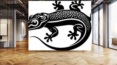 Iguana or lizard icon isolated on white background Wall mural