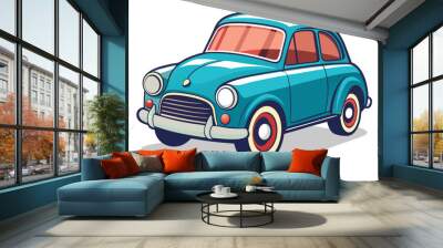 A vintage car vector illustration Wall mural