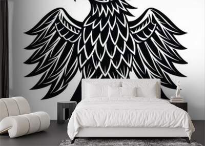 Eagle silhouette vector Wall mural