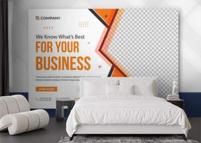 Corporate Digital marketing Banner post promotion and corporate social media post template Wall mural