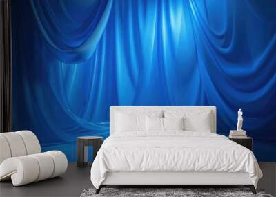 Elegant blue backdrop Wall mural