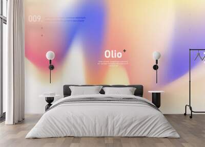 Colorful gradient mesh background design. Modern bright wallpaper with colorful gradient shapes Wall mural