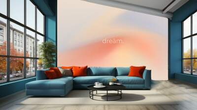 Pastel nude tone background design. Trendy soft gradient abstract illustration Wall mural