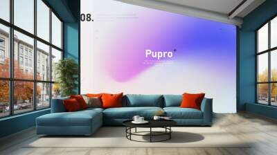 Purple blurred gradient background design. Modern bright wallpaper with colorful gradient shapes Wall mural