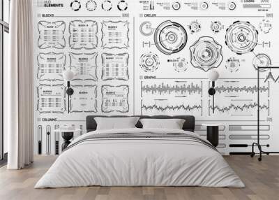 Sci-Fi Futuristic Hud Elements Set Wall mural