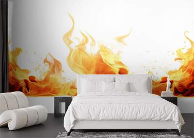 isolated image of flames ready for use.  Wall mural