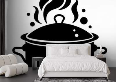 A cooking pan silhouette vector illustration. Wall mural