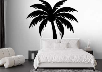 A palm tree silhouette vector illustration Wall mural