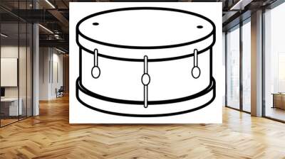 drum isolated on white Wall mural