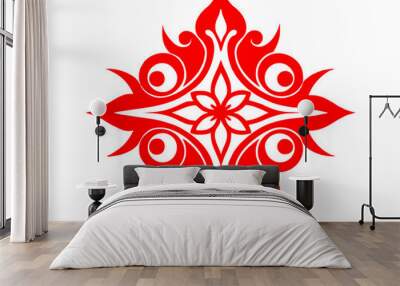 floral vector ornament element and mandala art Wall mural