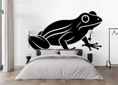 frog silhouette vector illustration Wall mural