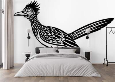 roadrunner silhouette vector ilolustration Wall mural