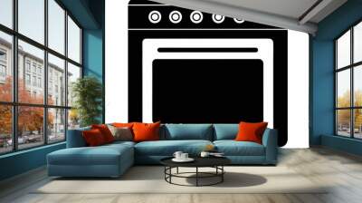 Monochrome Silhouette Stove Oven  silhouette vector,Oven silhouette vector Wall mural