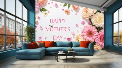 Mother's Day Celebration card Wall mural