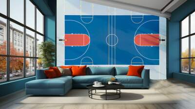 Aerial view of a basketball court Wall mural