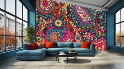 textile and fabric pattern designs Wall mural